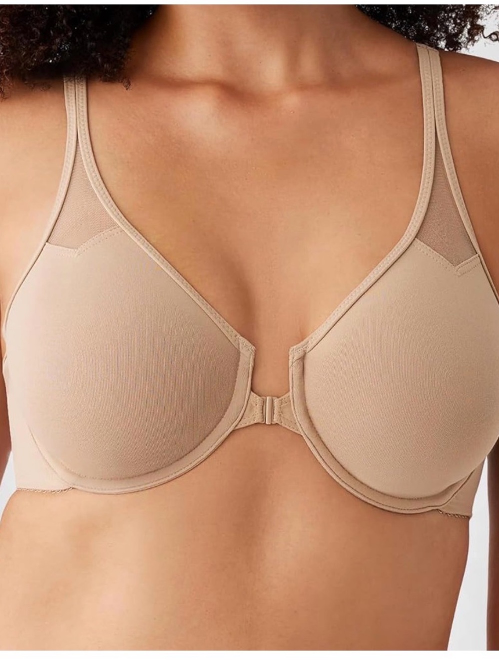 Wacoal Women's Body By Unlined Front Close Underwire Racerback Bra, 65124